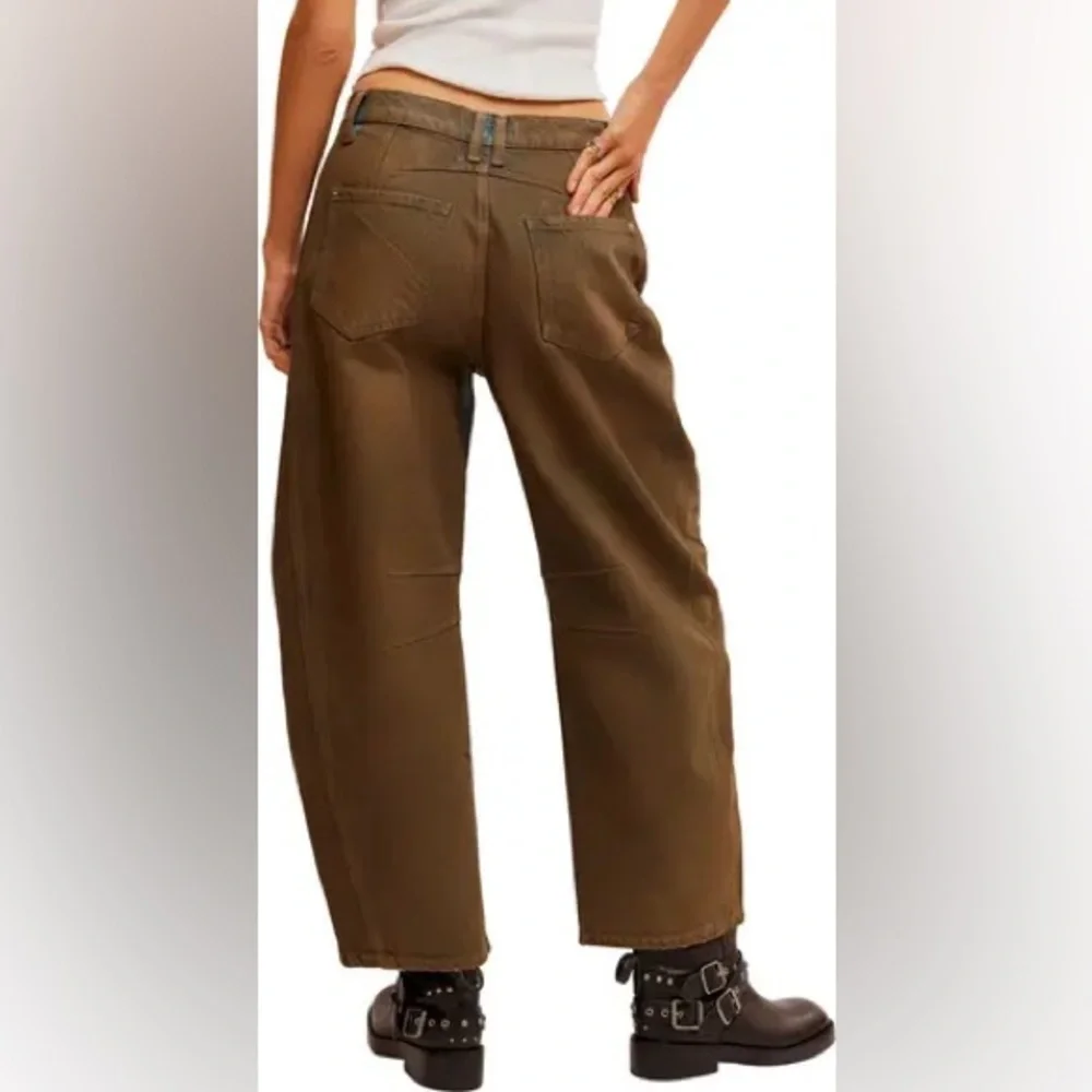 Free people We The Free Good Luck Mid-Rise Barrel Jeans